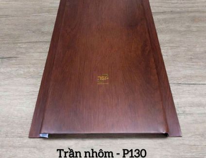 TRẦN NHÔM 1 SÓNG P130 X4 VÂN GỖ ÓC CHÓ