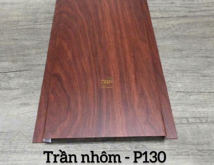 TRẦN NHÔM 1 SÓNG P130 X4 VÂN GỖ HƯƠNG