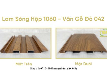 LAM SÓNG HỘP 1060 VÂN GỖ ĐỎ 042