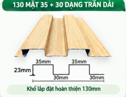Tấm Nhôm 130 Mặt 35-30 Dạng Trần Dài