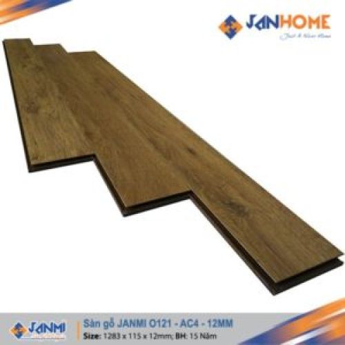 Sàn gỗ JANMI O121 – 12mm  Kích thước: 12x 115x 1283mm