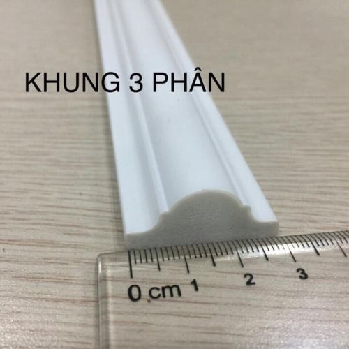 Phào chỉ PS trắng trơn bản 3 cm