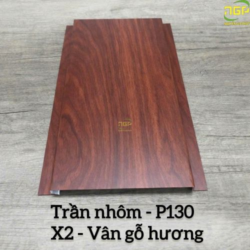 TRẦN NHÔM 1 SÓNG P130 X4 VÂN GỖ HƯƠNG