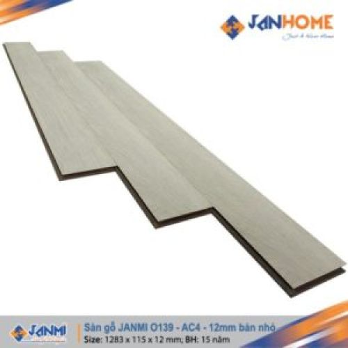 Sàn gỗ JANMI O139 – 12mm bản nhỏ  Kích thước: 12x 115x 1283mm