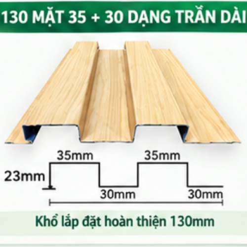 Tấm Nhôm 130 Mặt 35-30 Dạng Trần Dài