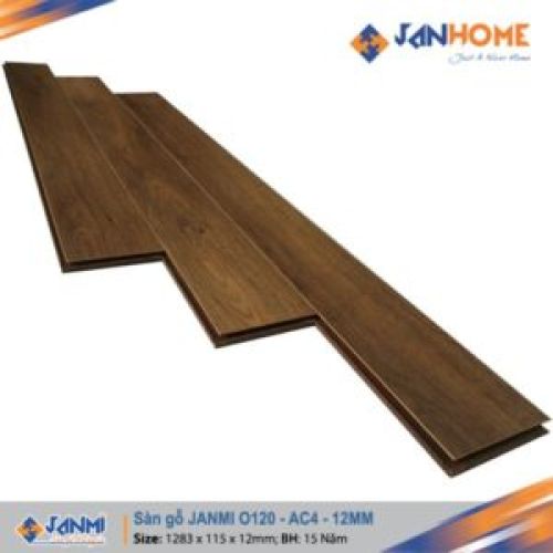 Sàn gỗ JANMI O120 – 12mm  Kích thước: 12x 115x 1283mm