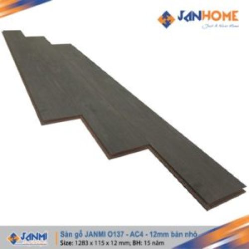 Sàn gỗ JANMI O137 – 12mm bản nhỏ  Kích thước: 12x 115x 1283mm