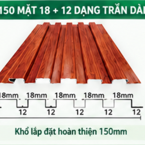 Tấm Nhôm 150 Mặt 18-12 Dạng Trần Dài