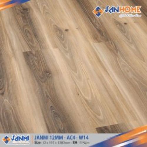 Sàn gỗ JANMI W14 – 12mm  Kích thước: 12x 193x 1283mm